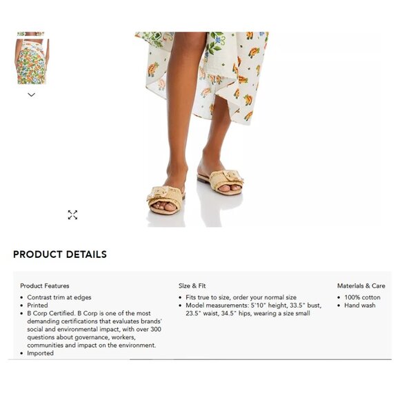 NWOT FARM Rio Sarong Needlepoint Print Fruits & Flowers Scarf - Picture 16 of 16